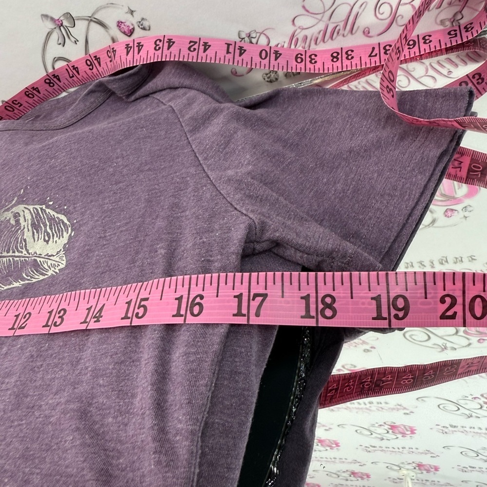 Tentree T-shirt feather ombré top feather design Purple T-Shirt comfy - Picture 11 of 12